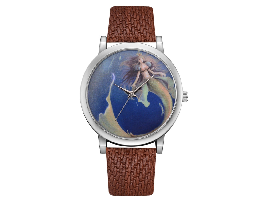 Relógio Feminino Casual De Quartzo Com Pulseira De Couro Pu Redondo Moderno (preto)