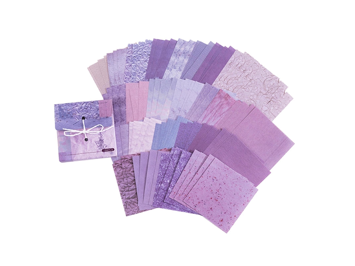 100 Hojas De Papel Memo Decorativo Ligero Diy Fácil De Escribir Notas Pequeñas Para Estudiantes Purple