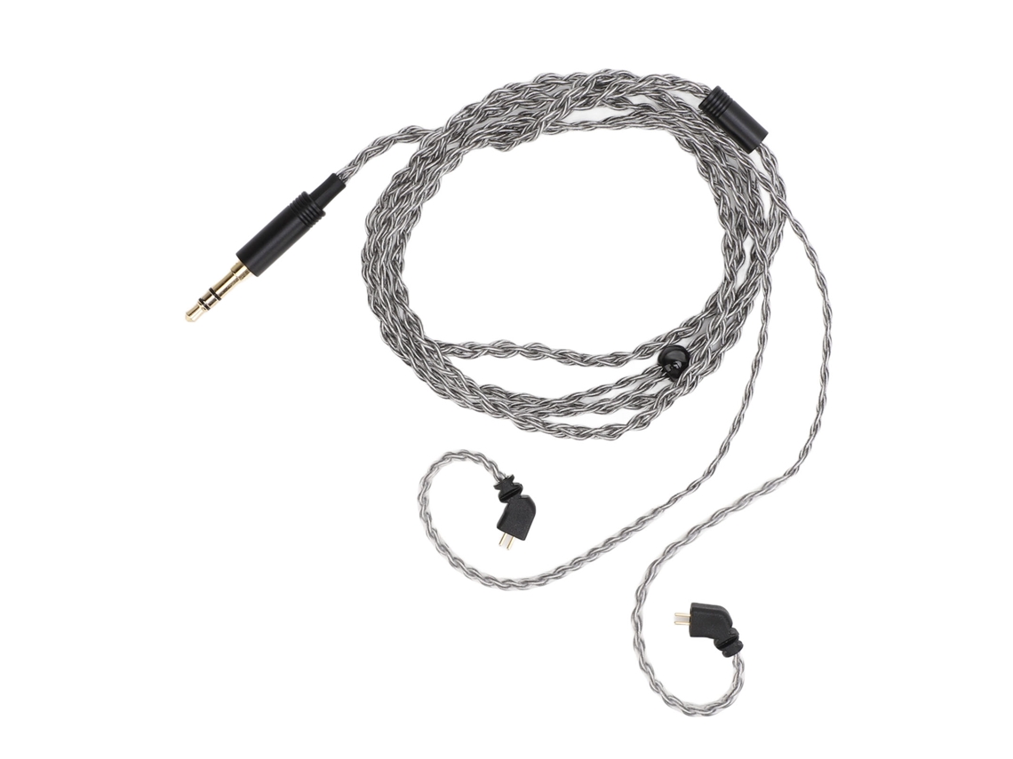 Cable De Repuesto Para Auriculares De 1,2 M, Cobre Plateado, De 3,5 Mm A 2 Pines Y 0,78 Mm.