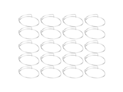 20 Piezas Pulsera Ajustable Expandible De Acero Inoxidable Para Armar Tú Mismo, Color Plata Antioxidante
