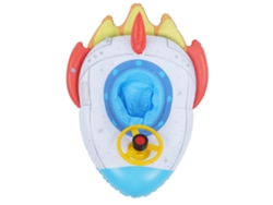 Balsa espacial inflable con volante para niños de 1 a 5 años