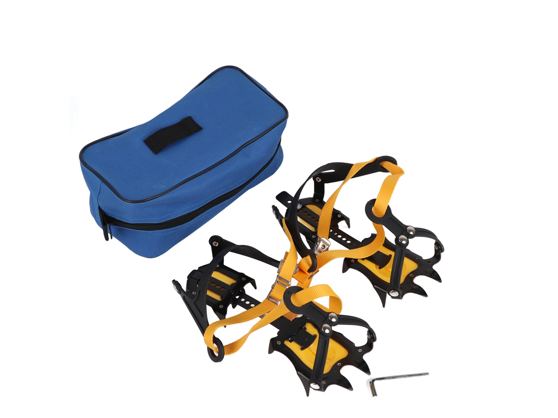 1 Par De Crampones De 10 Dientes Con Correa Antideslizantes Grips Cleats Para Senderismo Hielo Escalar Botas