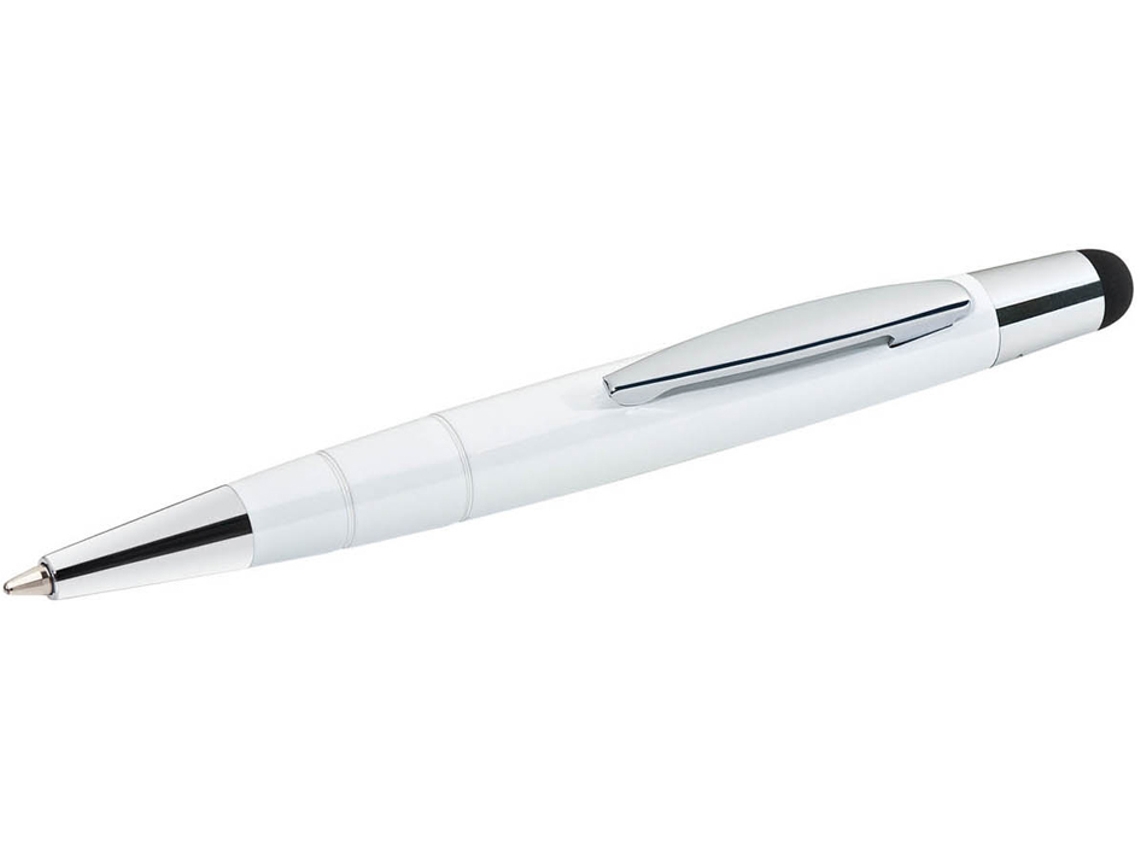 Bolígrafo WEDO 2 en 1 Pioneer Mini Alto Brillo Blanco