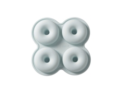 Molde de silicona para donas y fondant, molde para cupcakes y muffins, molde de 4 cavidades para cupcakes, arte DIY, Blueslowmoose