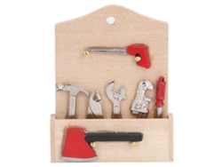 Rebe-ferramentas Em Miniatura 1:12 Para Casa De Bonecas, Caixa De Ferramentas Brinquedo, Acessórios De Decoração Para Miniaturas