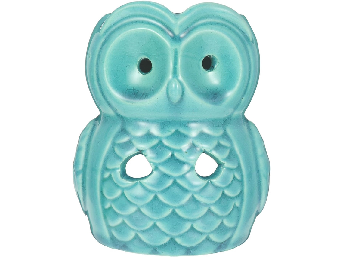 Difusor De Aromas De Cerámica Grande Con Forma De Búho Azul, Quemador De Fragancias Decorativo Y Creativo, Lámpara