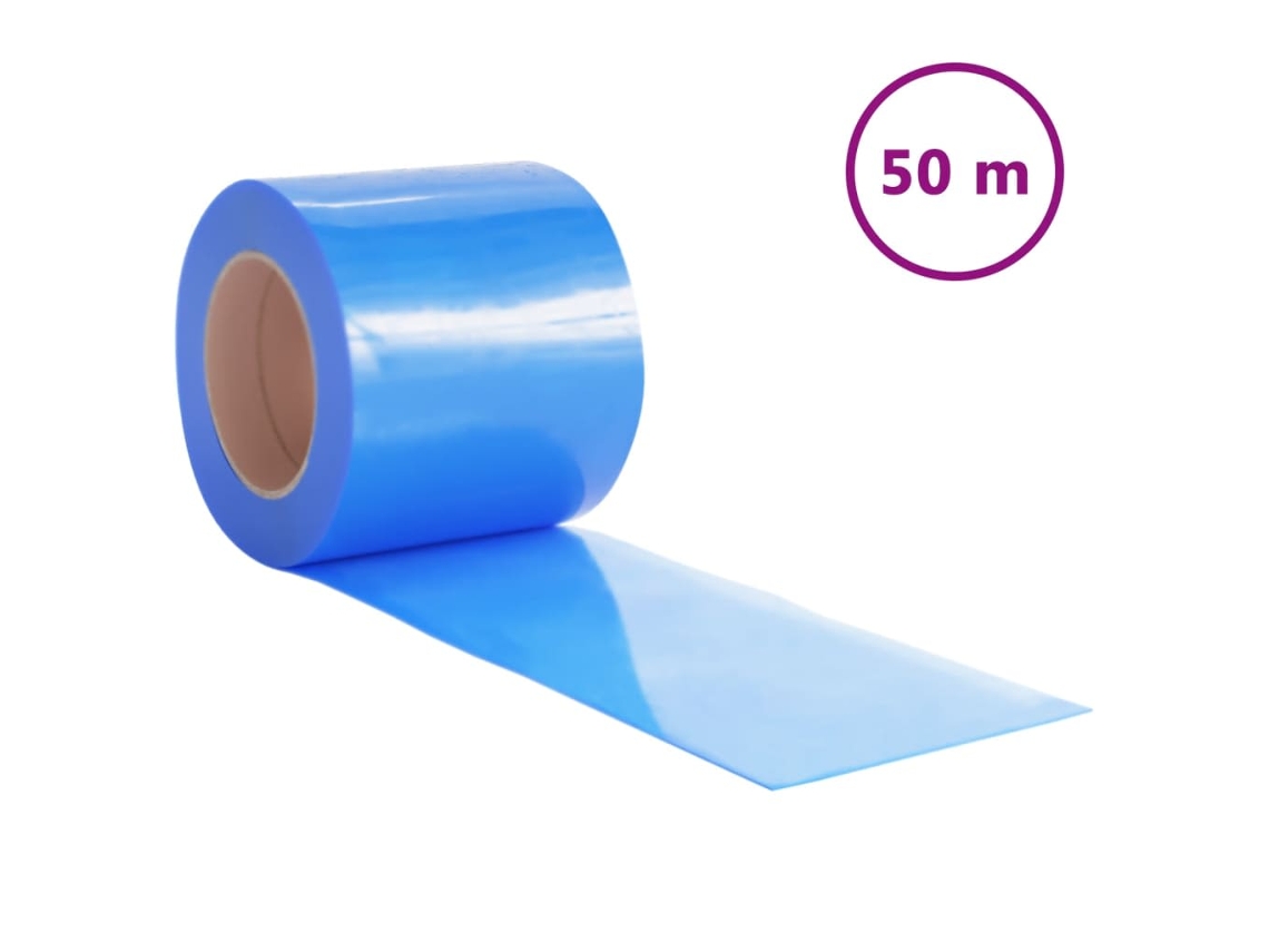 Maison Exclusive - Tira De Cortina Para Puertas Pvc Azul 200x1,6 Mm 50 M