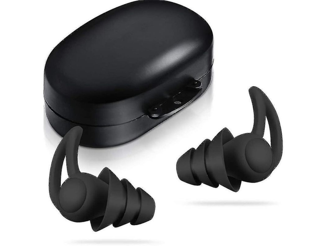 Auriculares Con Almohadillas De Silicona De Tres Capas Para Dormir, Con Reducción De Ruido (negros)