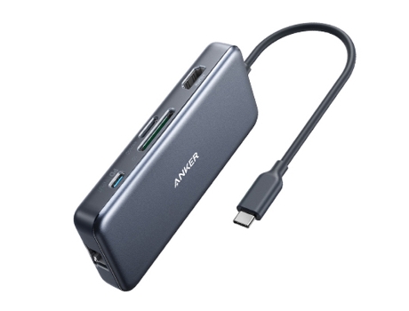 Adaptador ANKER A8352 7In1 Tipo-C a 2Usb3.0 HDMI Pd SD 1000Mbps para Huawei Mate40/P50 S20