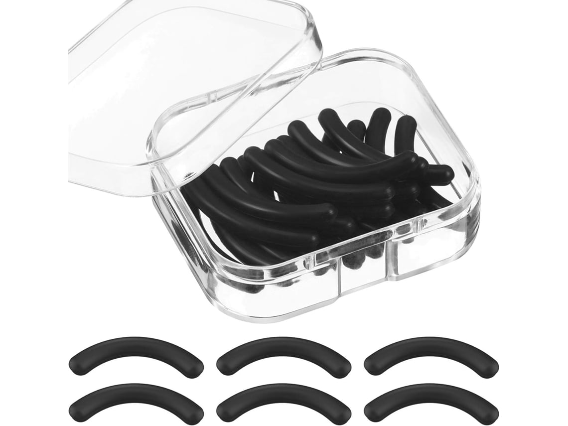 Clips de repuesto para pestañas - Clips de goma para pestañas - (24 unidades, negro)