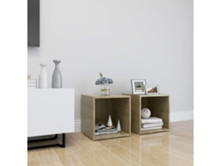 Estantería/Muebles de TV 2 Pzs 37X35X37 Cm Contrachapado Roble Sonoma