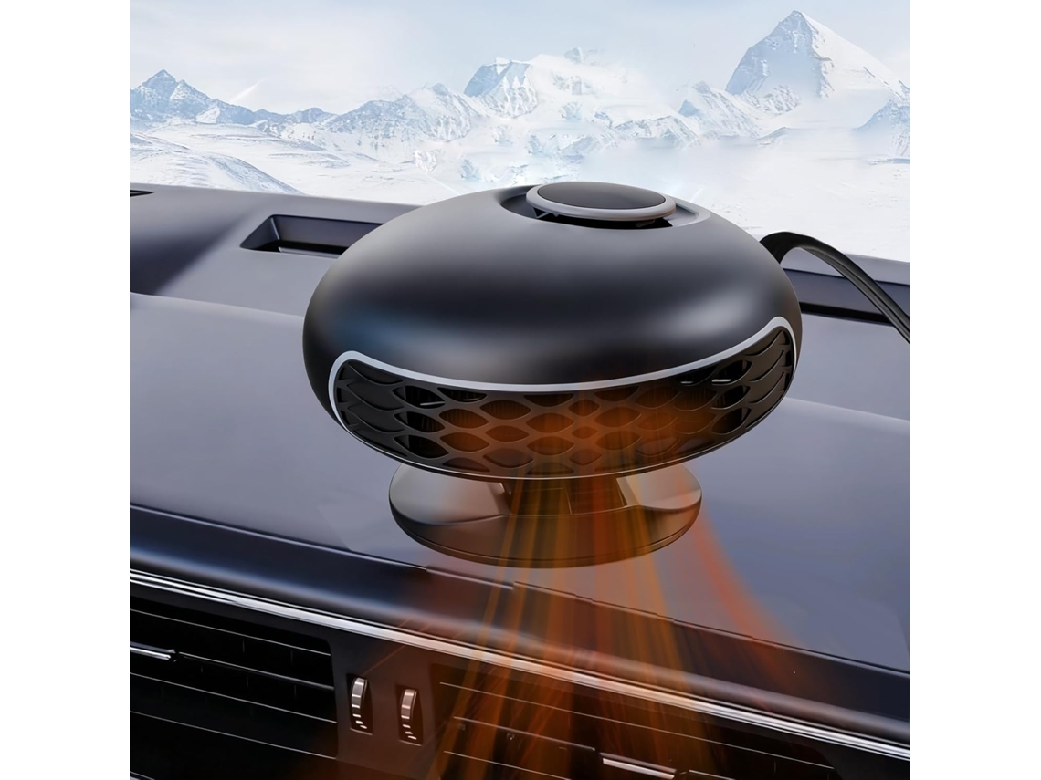 Calentador de coche 2 en 1 Hexinyigjly de 12 V y 180 W con ventilador de aire caliente y frío y soporte de ventosa