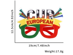 Gafas De Fútbol Euro 2020, Juego De 1, Accesorio Decorativo Para Aficionados, Para Celebrar Y Tomar Fotos, Ergonómicas