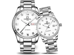 Reloj Ushion de acero inoxidable blanco con cristal de zafiro
