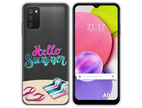 Carcasa Samsung Galaxy A03s TUMUNDOSMARTPHONE Dibujos Transparente Multicolor