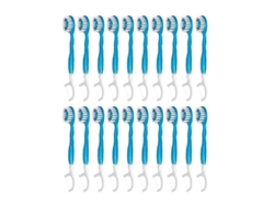 Cepillo De Dientes Desechable De Viaje 5 En 1 Con Hilo Dental, Palillo De Dientes, Limpiador De Lengua Y Pasta De Dientes Preaplicada.