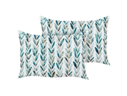 Conjunto de 2 cojines BELIANI Loano de Poliéster Blanco 40x60x10