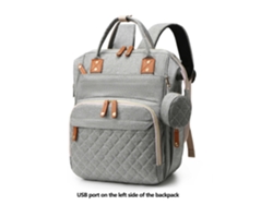 Mochila Para Pañales, Mochila De Viaje Multifuncional, Bolso Cambiador De Maternidad, Gran Capacidad-gris Claro Chrui