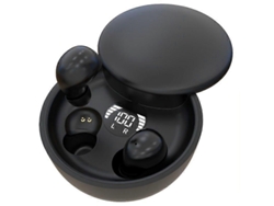 Mini auriculares Bluetooth invisibles, Bluetooth 5.4, resistencia al agua IPX5, ergonómicos Nostalgia88 (negro)