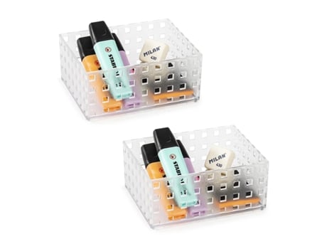 Kit 2 x Bandeja Organizadora PLASTIC FORTE Nº 2. Transparente