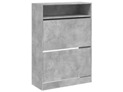 Juego de 2 zapateros con 2 cajones abatibles, gris cemento, MAISON EXCLUSIVE (80x34x116 cm)