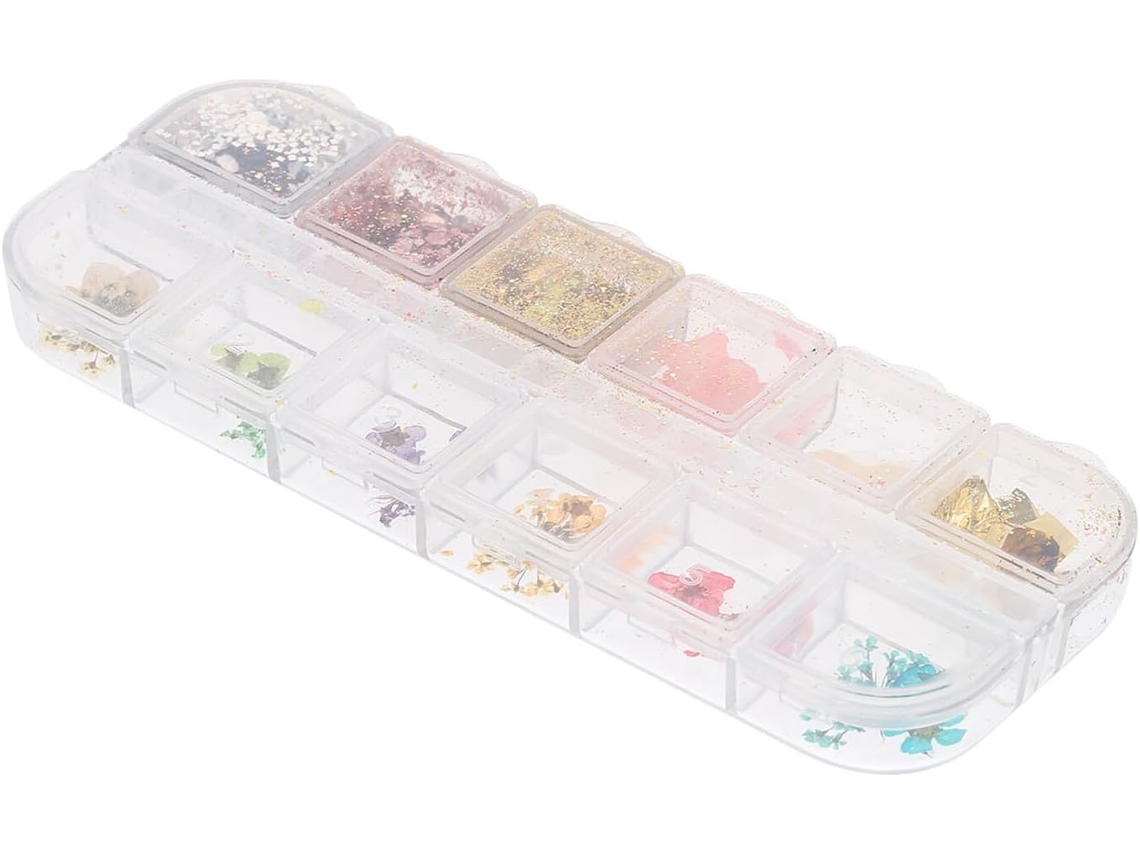 Stickers Ongles Fleurs Séchées Para Nail Art Boîte Mixte Décorations Autocollantes Accesorios Ma...