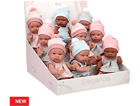 Muñeco ARIAS Elegance 26 cm EXP. 9 uds Pillines (Edad Mínima: 0 Años - 35 x 38 x 17 cm)
