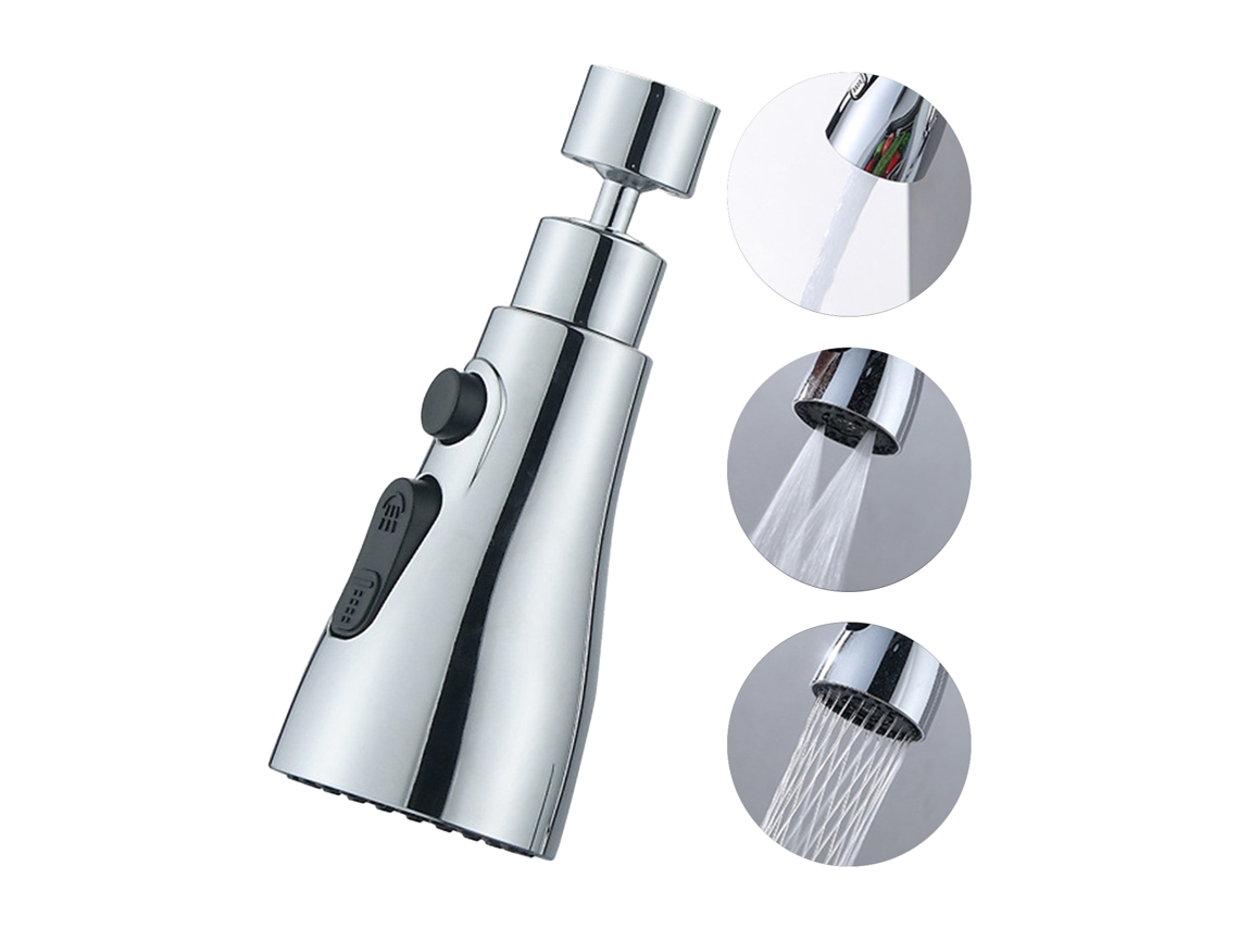 Cabezal rociador para grifo de cocina con 3 funciones y rotación de 360° Otros