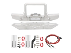 Parachoques metálico con LED para coche RC SCX10 1/10 Silvervayotoy