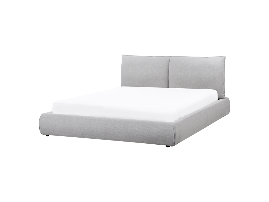 Cama de agua Beliani Vinay de poliéster gris (176 x 233 x 90 cm)