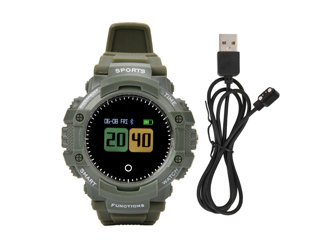 Reloj Inteligente (monitorización De Frecuencia Cardíaca, Conexión Bluetooth) Reloj Inteligente My-f9 (verde Militar)