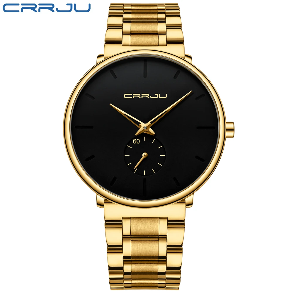 Reloj deportivo militar para hombre (dorado y negro), reloj de acero resistente al agua para hombre.