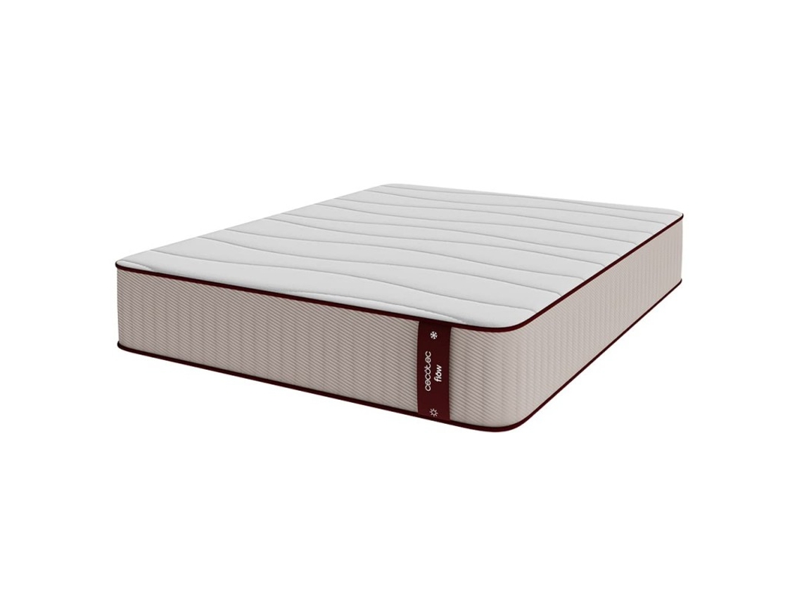 Colchón Híbrido Flow 6900 Hybrid 120x190 Multicapa Núcleo de Muelles Ensacados SpringCore y Viscoelástica ViscoCare Altura 28cm Firmeza Medio Alta SeparateMuv & BreathSoft CECOTEC