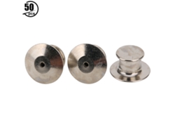 50 Unidades De Soportes De Latón Para Broches, 7x10 Mm, Niquelados, Para Bolsos Y Sombreros.