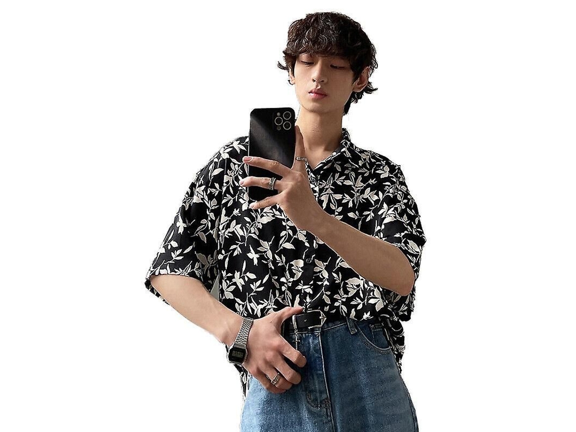 2026-camisa Hawaiana Floral Retro Para Hombre Manga Corta Suelta Playa Surf Talla Asiática