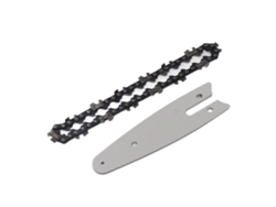 Barra Guía Combinada Para Mini Motosierra De Acero Al Manganeso, 4 Pulgadas (1/4"), 28 Eslabones