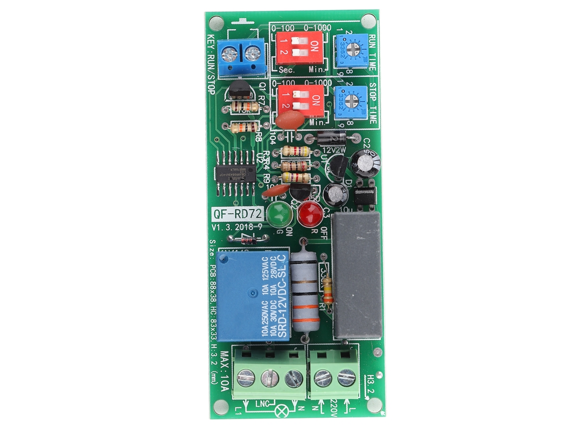 Módulo De Relé Con Temporizador Ajustable, Ciclo Infinito, Retardo, Interruptor De Encendido/apagado, 110 V