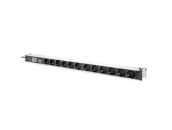 1U Montaje en Rack Pdu Aluminio 12 Contactos de Protección DIGITUS