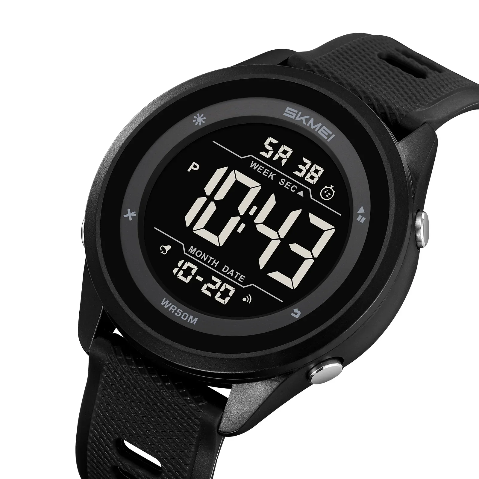 Reloj Deportivo Electrónico Con Correa De Nailon Ultrafina, Alarma, Luminoso E Impermeable.