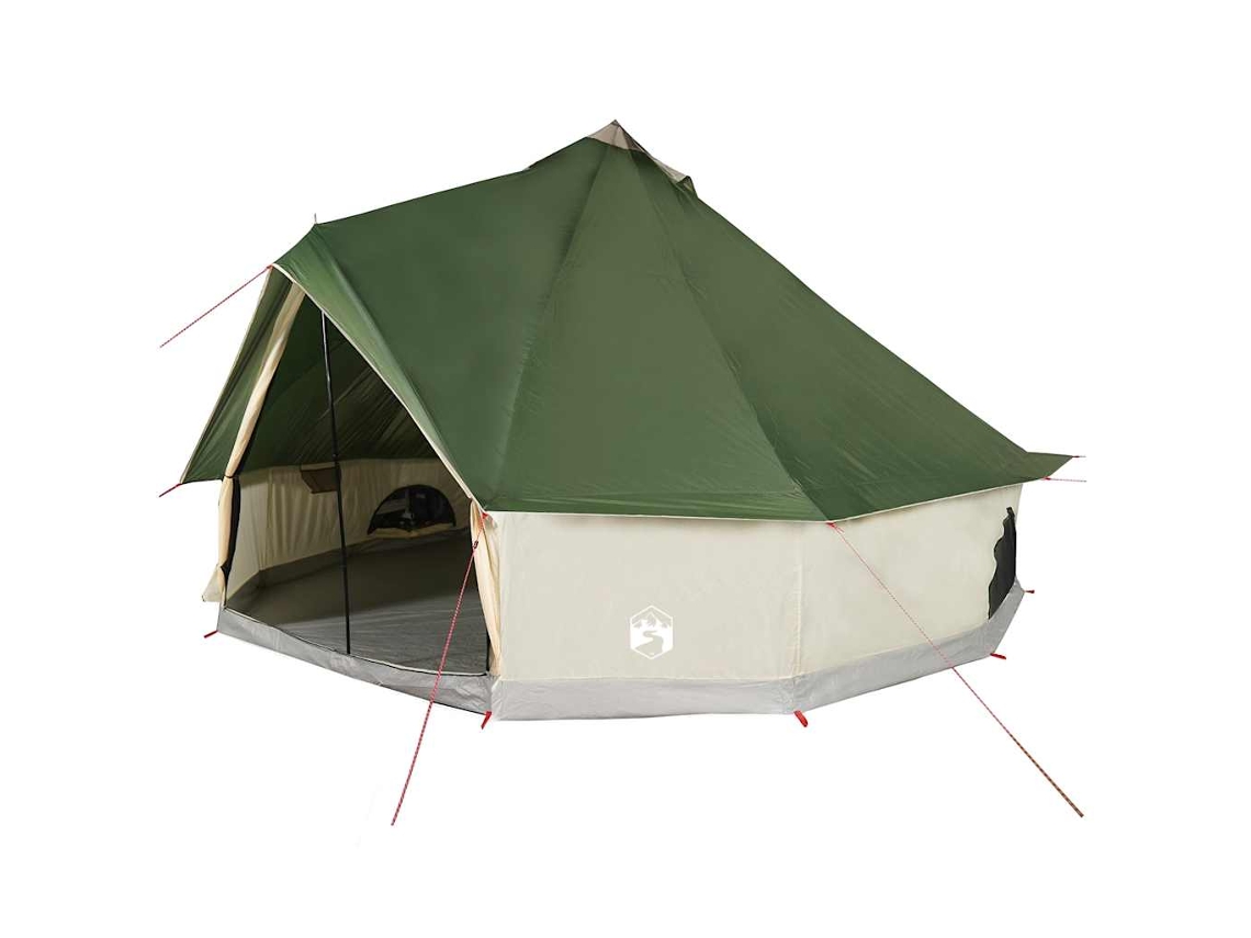 Tienda de campaña familiar tipi 8 personas VIDAXL impermeable verde