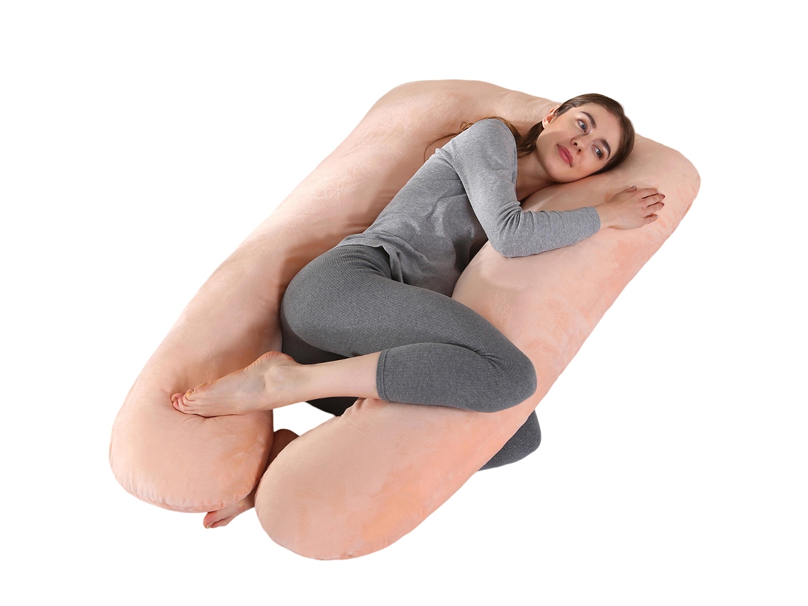 Almohada Para Embarazadas, Almohada En U Desmontable Y Lavable, Gran Cojín De Espalda