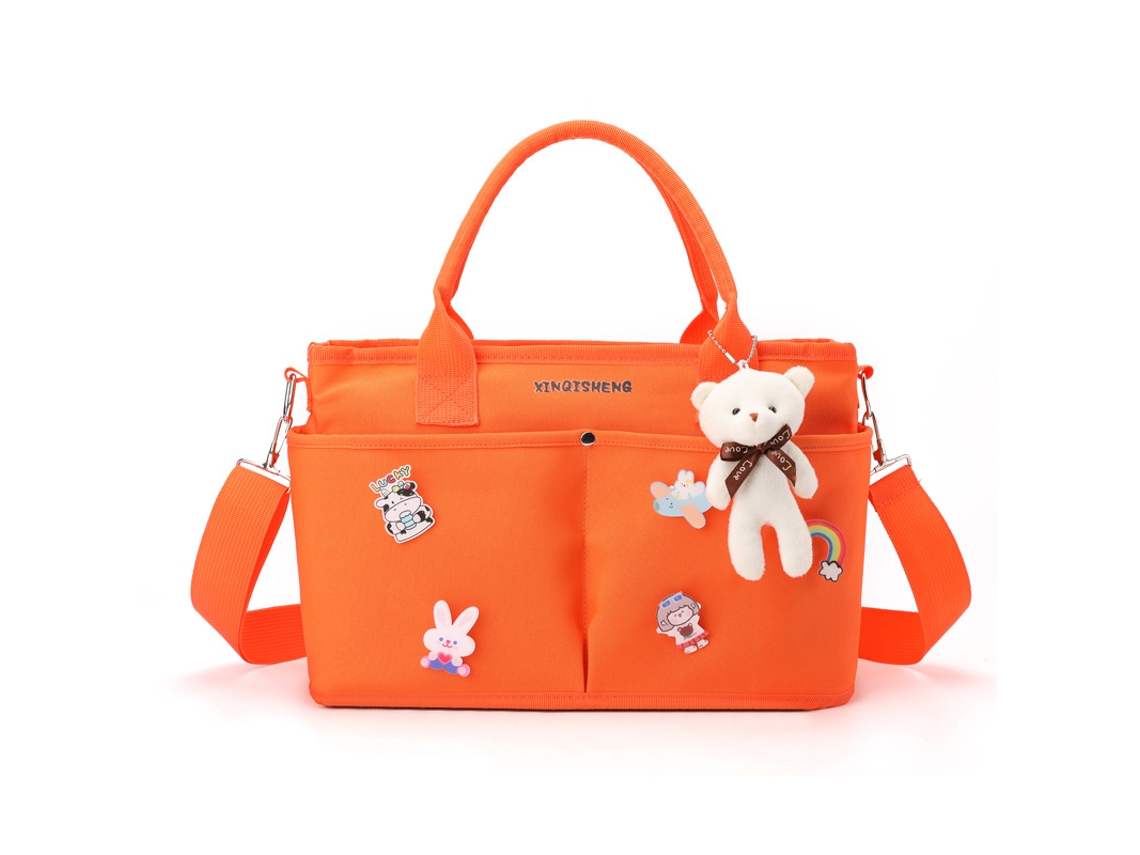 Bolsa universal para cochecito con dos portabotellas, apta para todos los cochecitos, color naranja rojizo HEXINYIGJLY