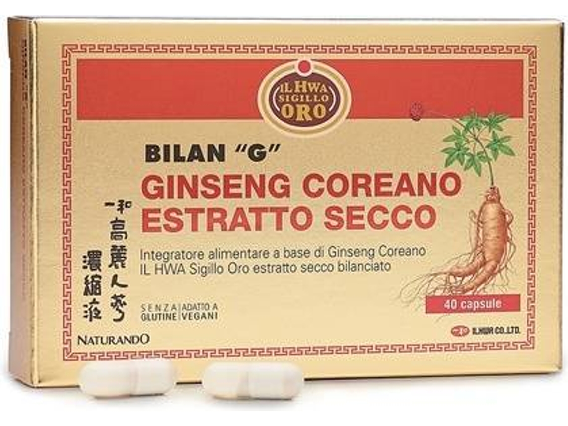 Complemento Alimentar NATURANDO Extrato Seco Bilnag - Ginseng Il Gold Seal (40 cápsulas)