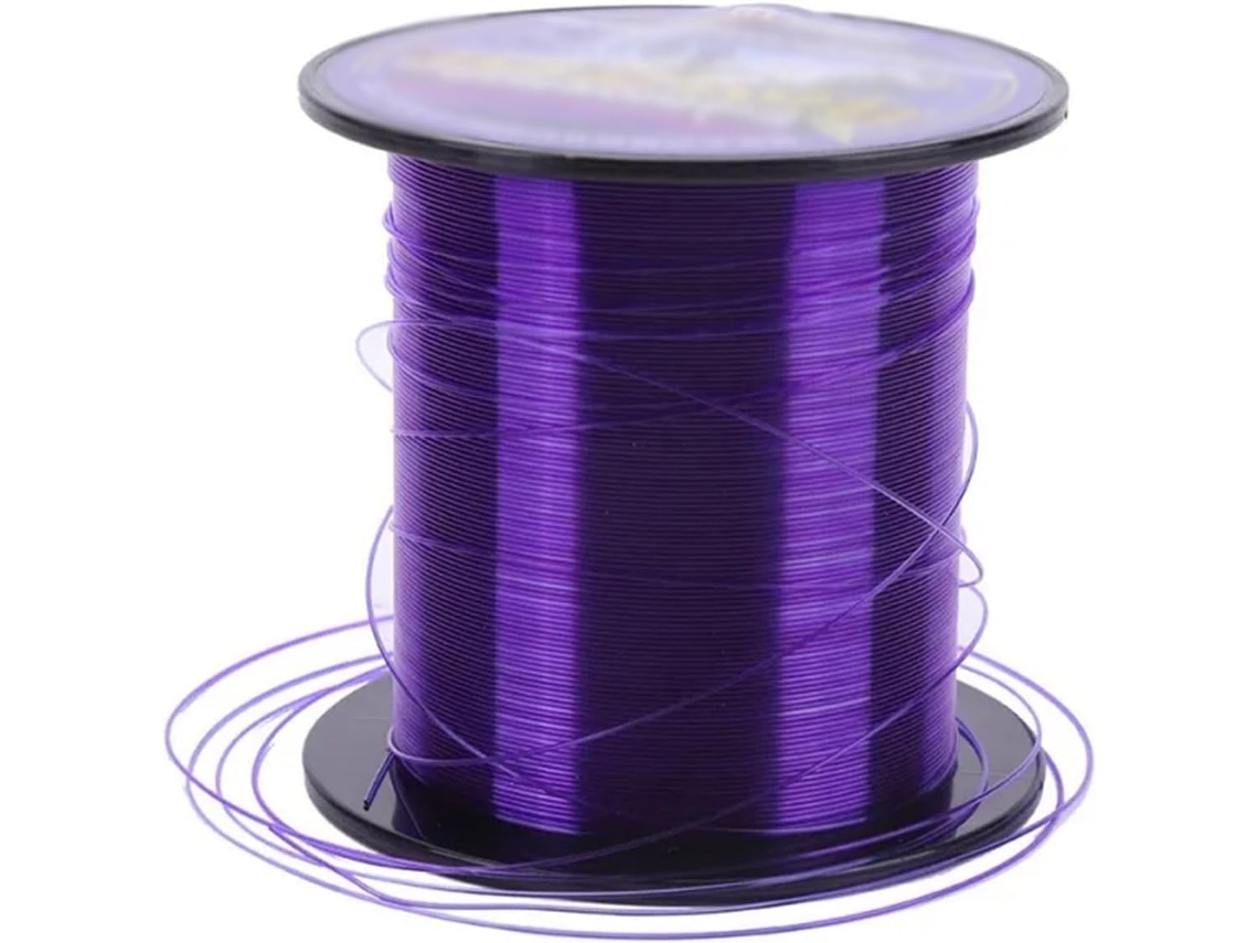 Hilo De Pesca 500 M, Nailon Morado Transparente, Súper Resistente (tamaño: 5.0),