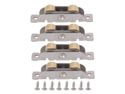 Juego De 4 Poleas Para Puerta Corredera, Patio, Rodamiento De Acero Inoxidable, Rueda De Cobre, Puerta De Cristal