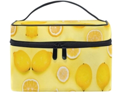 Neceser Cuero Con Cremallera Portátil Organizador Para Mujer