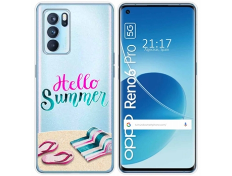 Carcasa Oppo Reno 6 Pro 5G TUMUNDOSMARTPHONE Dibujos Transparente Multicolor