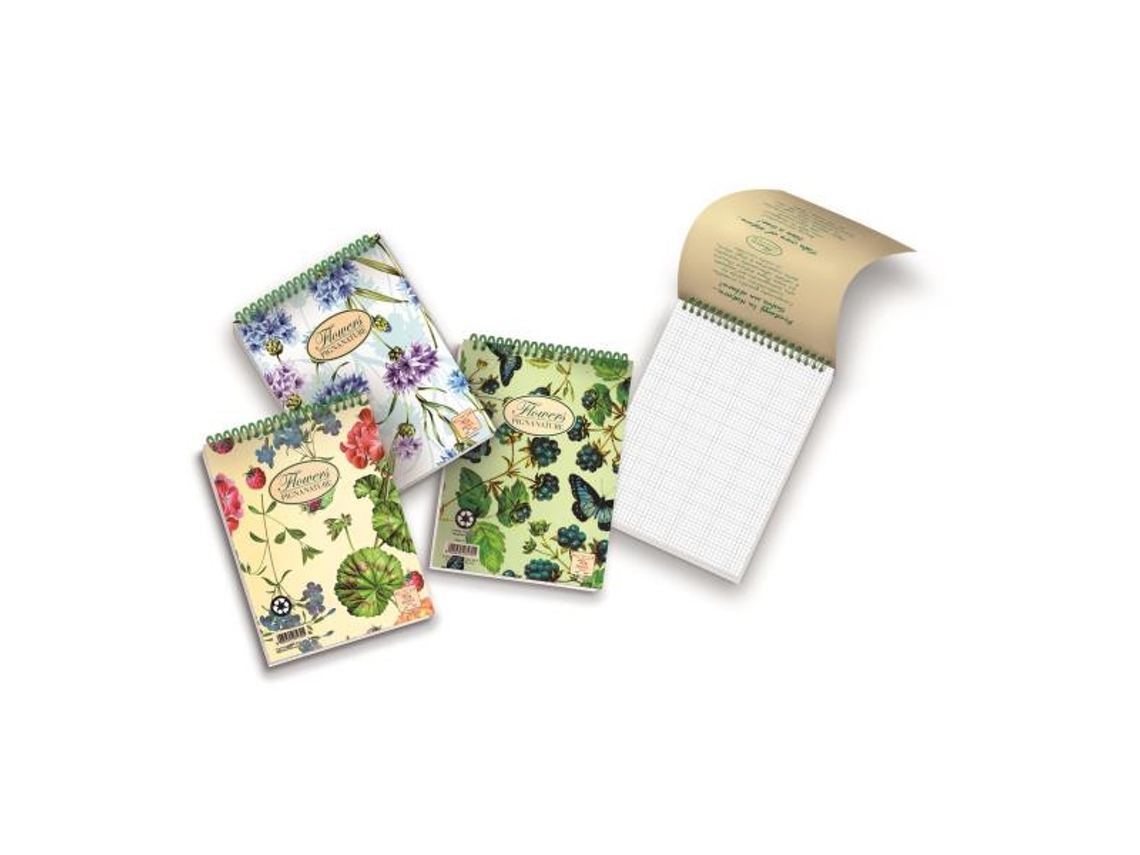 PIGNA Flowers Cuaderno Y Block A5 25 Hojas Multicolor