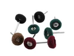 20 Cabezales De Pulido De Fibra Amarillos/verdes/rojos/negros Con Rueda De 25 Mm De Diámetro
