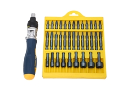Juego De 36 Tornillos Con Base Giratoria Magnética Y Llave De Carraca, Kit De Herramientas Para Reparación De Automóviles De 1/4".